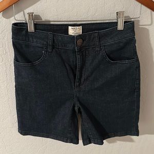Dark blue ripton hemmed shorts jorts, very stretchy, size 25